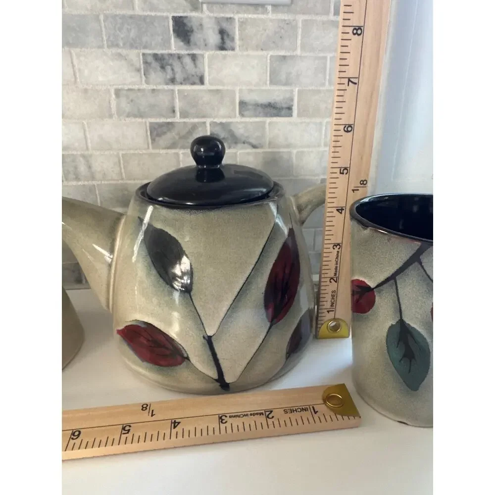 Ireland's Irish Tara pottery Tea Set- tea pot, jug, sugar bowl and two cups